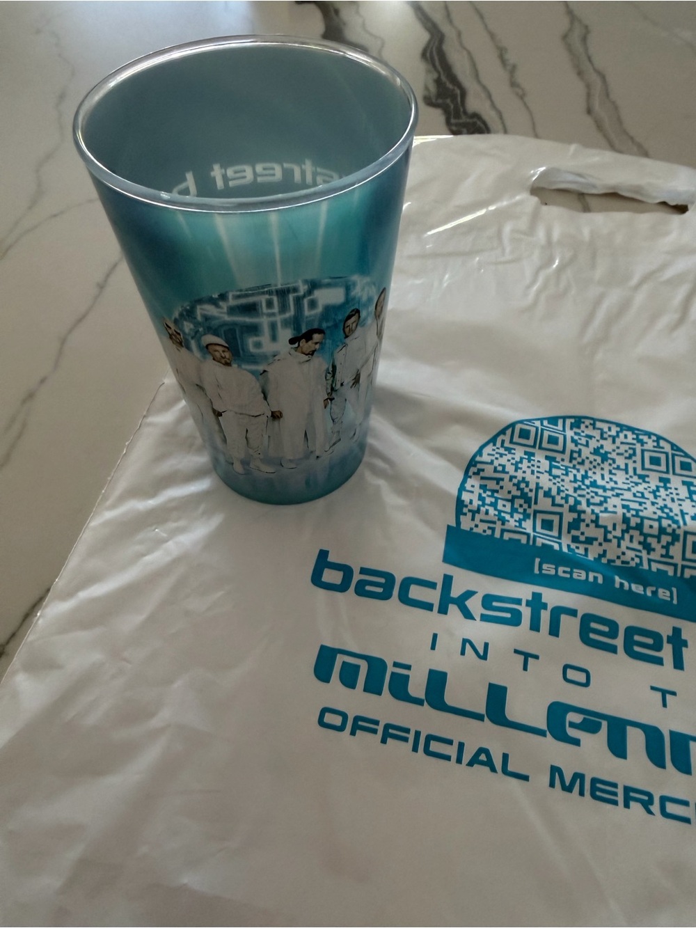 Backstreet Boys Millennium Tour Blue Metal Cup
